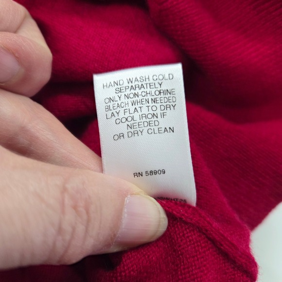 Turnbury Mens Red Extra Fine Merino Wool V-Neck Sleeveless Sweater Vest XLT Flaw - Picture 6 of 9